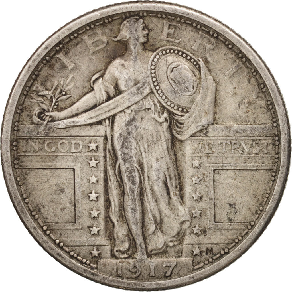 United States, Standing Liberty Quarter, Quarter, 1917, U.S. Mint, Philadelphia