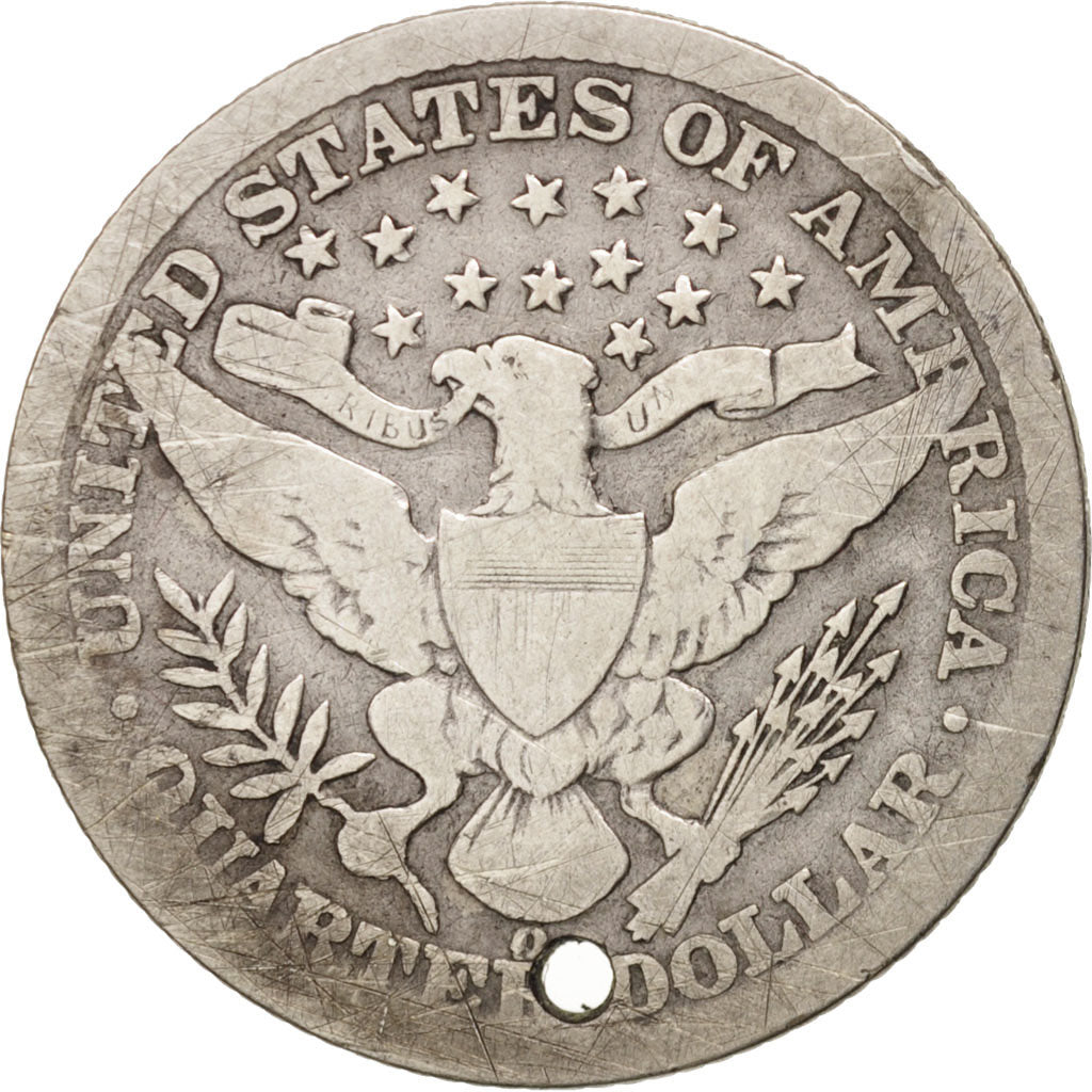 United States, Barber Quarter, Quarter, 1892, U.S. Mint, New Orleans