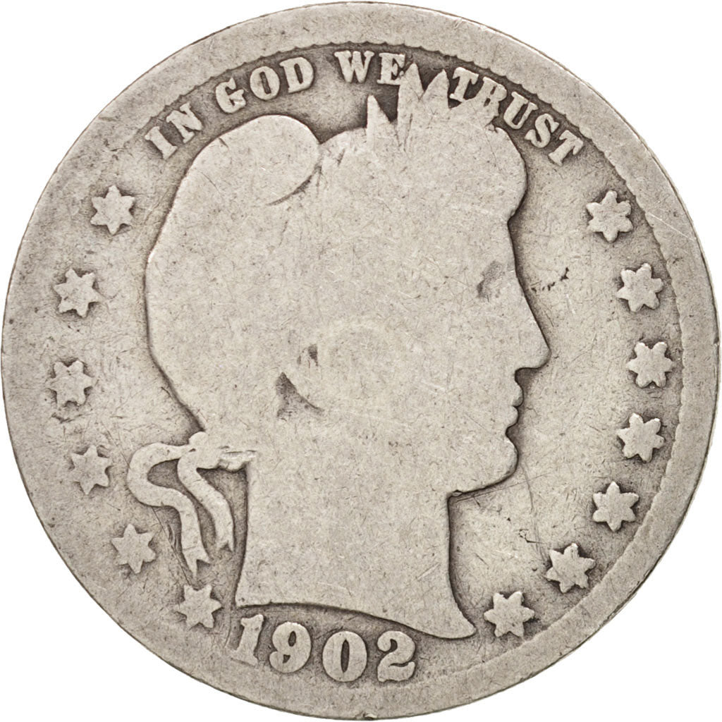 United States, Barber Quarter, Quarter, 1902, U.S. Mint, Philadelphia
