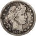 Coin, United States, Barber Quarter, Quarter, 1908, U.S. Mint, Denver