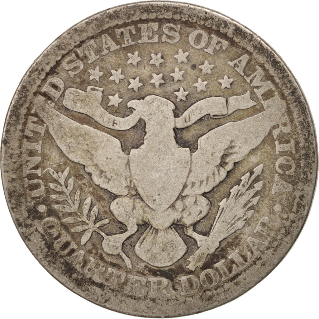 Coin, United States, Barber Quarter, Quarter, 1911, U.S. Mint, Philadelphia