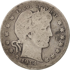 Moneta, Stati Uniti, Barber Quarter, Quarter, 1914, U.S. Mint, Philadelphia, B+