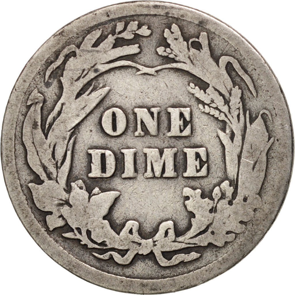 United States, Barber Dime, Dime, 1910, U.S. Mint, Philadelphia, VF(20-25)