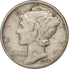 Moneta, Stati Uniti, Mercury Dime, Dime, 1942, U.S. Mint, Philadelphia, BB