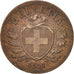 Moneda, Suiza, 2 Rappen, 1851, EBC+, Bronce, KM:4.1