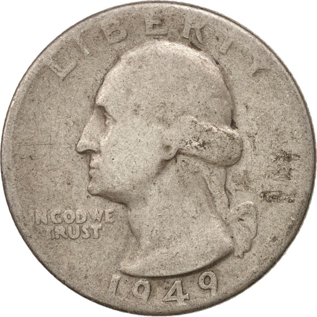 United States, Washington Quarter, Quarter, 1949, U.S. Mint, Philadelphia