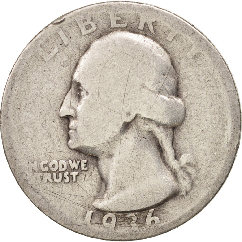 Münze, Vereinigte Staaten, Washington Quarter, Quarter, 1936, U.S. Mint