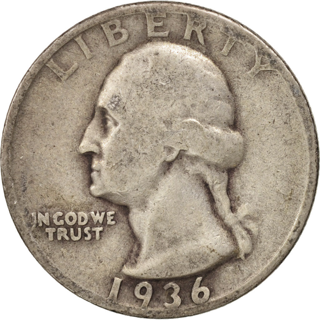 United States, Washington Quarter, Quarter, 1936, U.S. Mint, Philadelphia