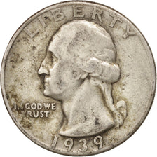 United States, Washington Quarter, Quarter, 1939, U.S. Mint, Philadelphia