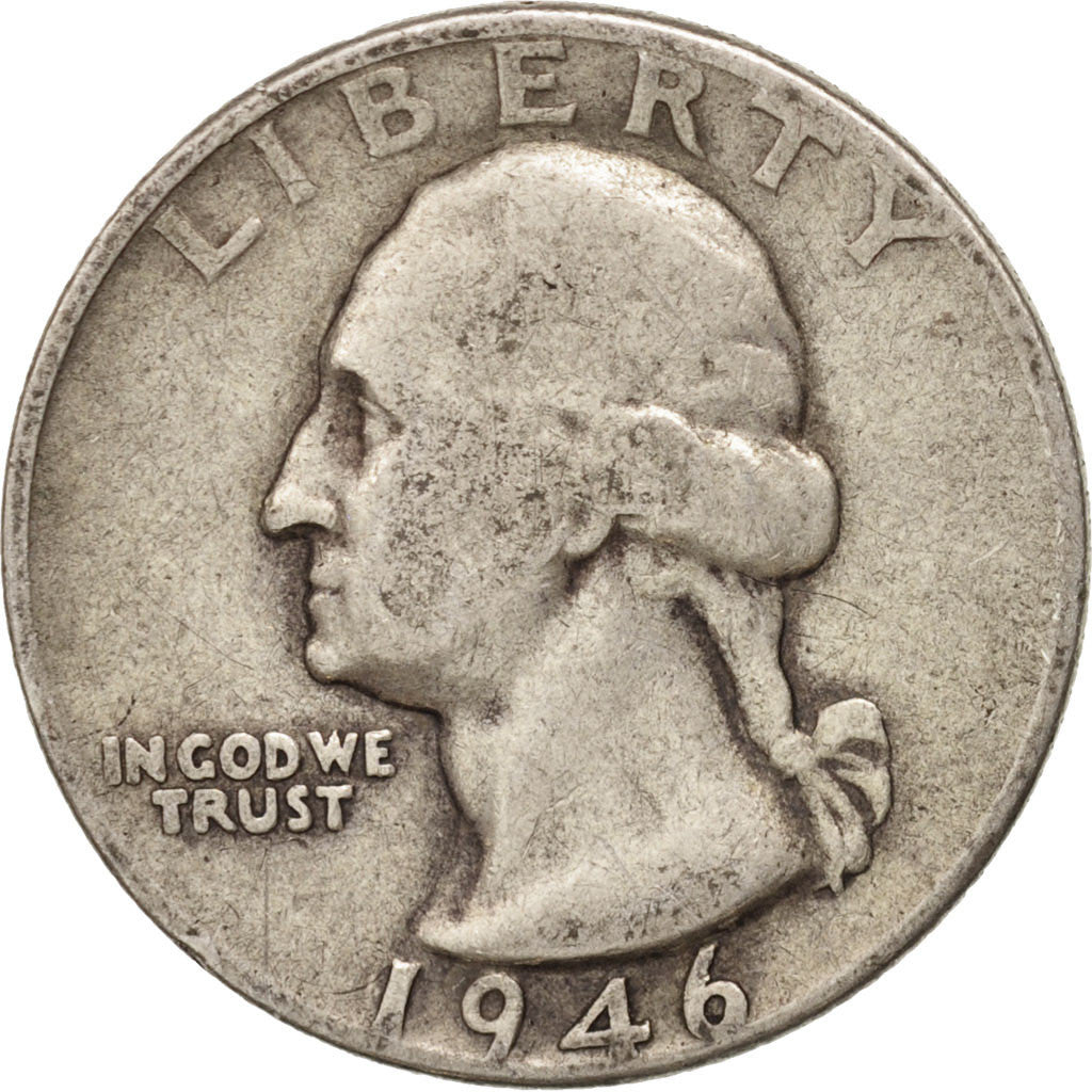 United States, Washington Quarter, Quarter, 1946, U.S. Mint, Philadelphia