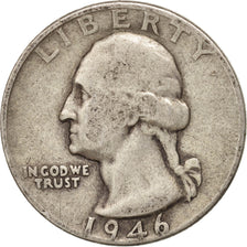 United States, Washington Quarter, Quarter, 1946, U.S. Mint, Philadelphia