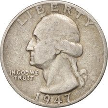 Stati Uniti, Washington Quarter, Quarter, 1947, U.S. Mint, Denver, MB+, Argen...