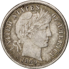 United States, Barber Dime, Dime, 1899, U.S. Mint, New Orleans, AU(50-53)
