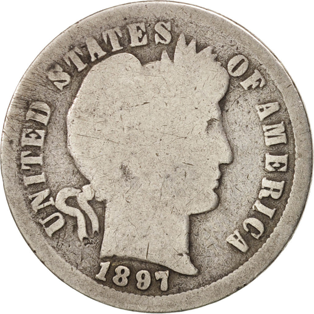 United States, Barber Dime, Dime, 1897, U.S. Mint, Philadelphia, F(12-15)