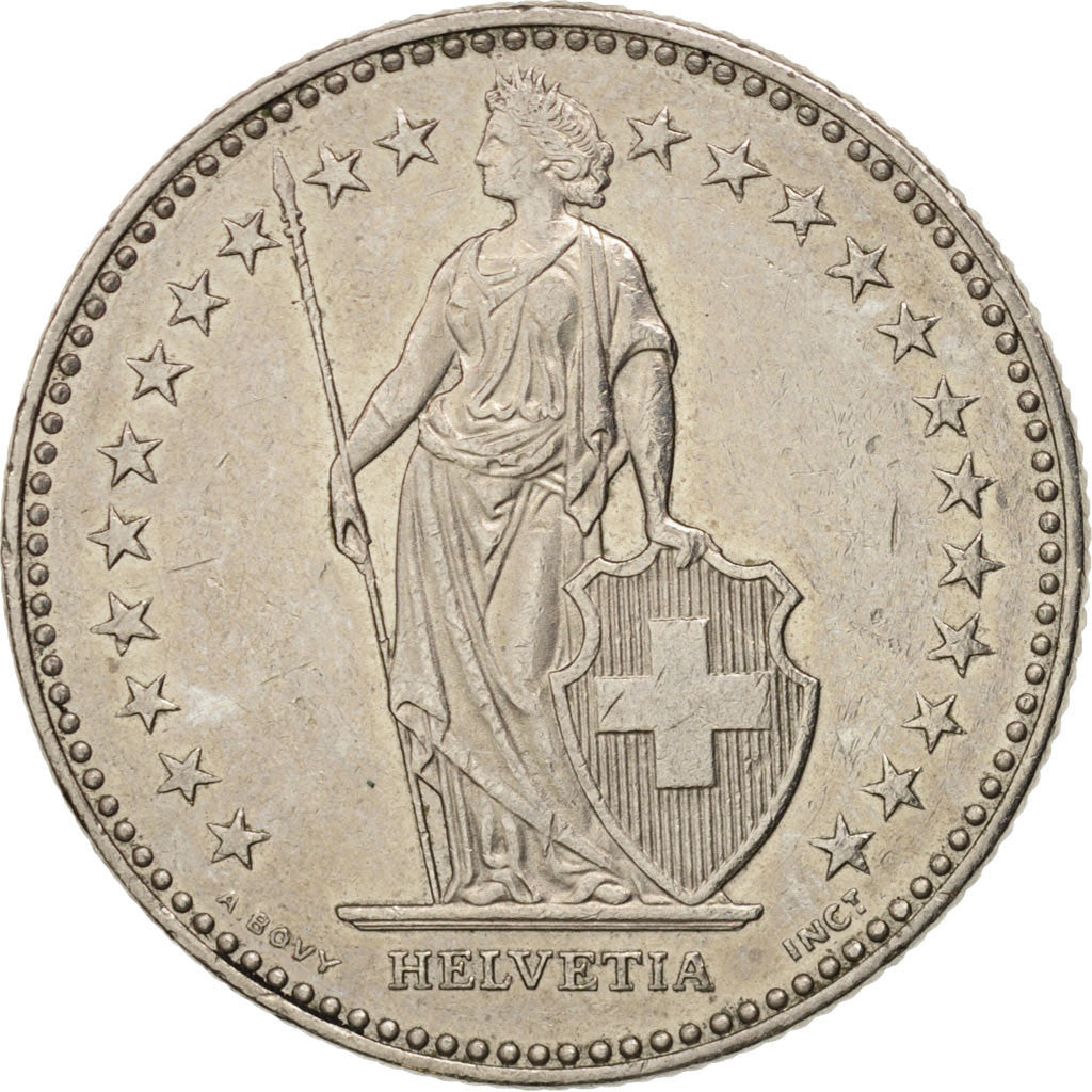 Switzerland, 2 Francs, 1996, Bern, AU(55-58), Copper-nickel, KM:21a.3
