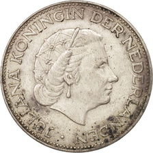 Coin, Netherlands, Juliana, 2-1/2 Gulden, 1959, AU(55-58), Silver, KM:185