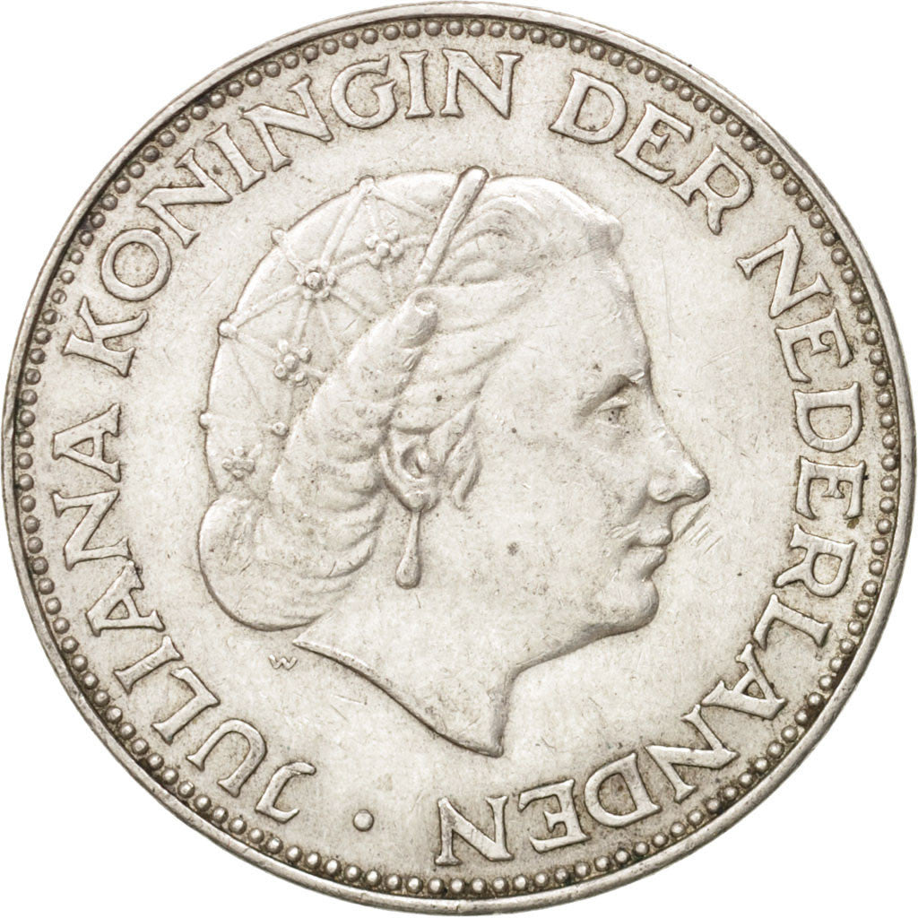 Munten, Nederland, Juliana, 2-1/2 Gulden, 1963, PR, Zilver, KM:185