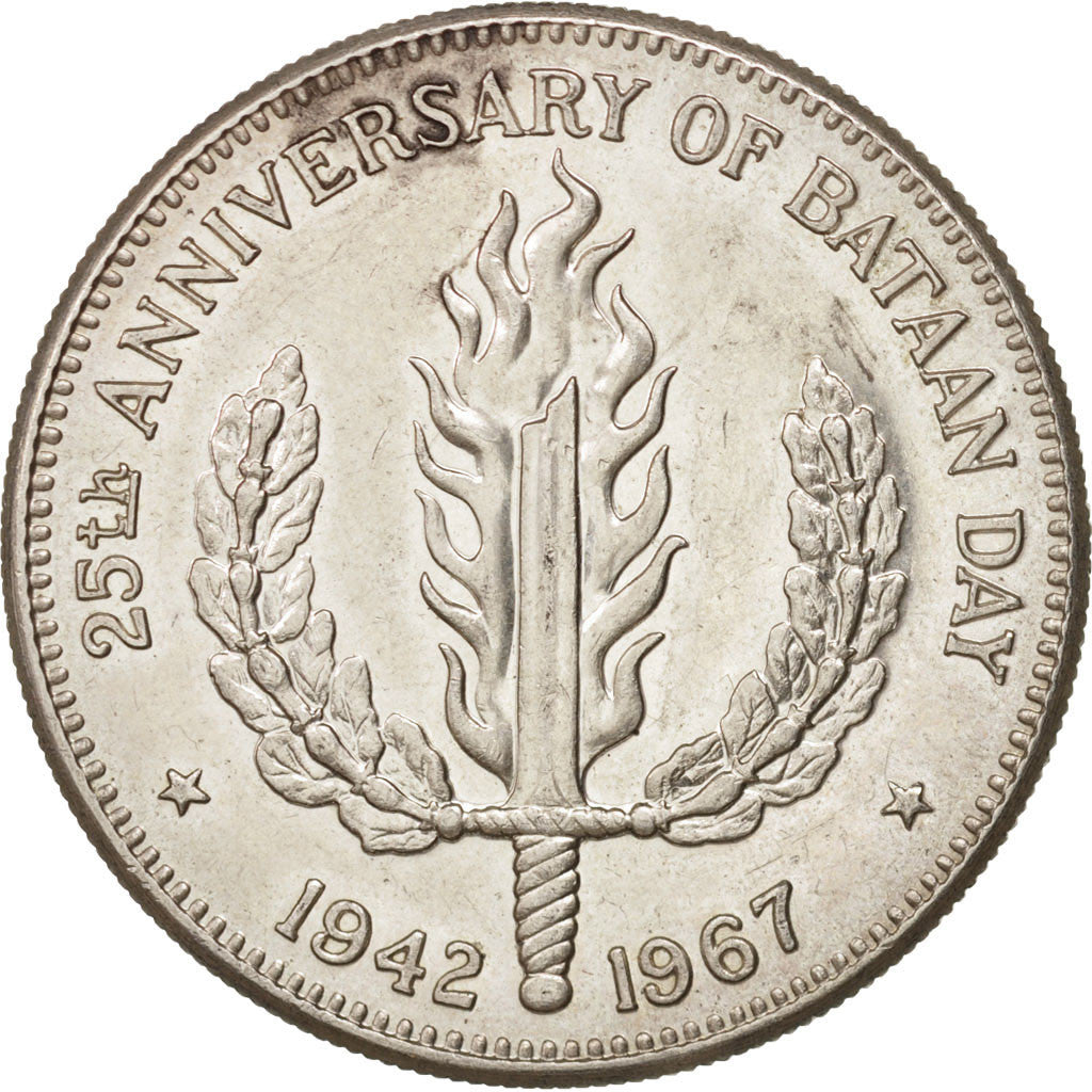 Filippine, Peso, 1967, SPL-, Argento, KM:195