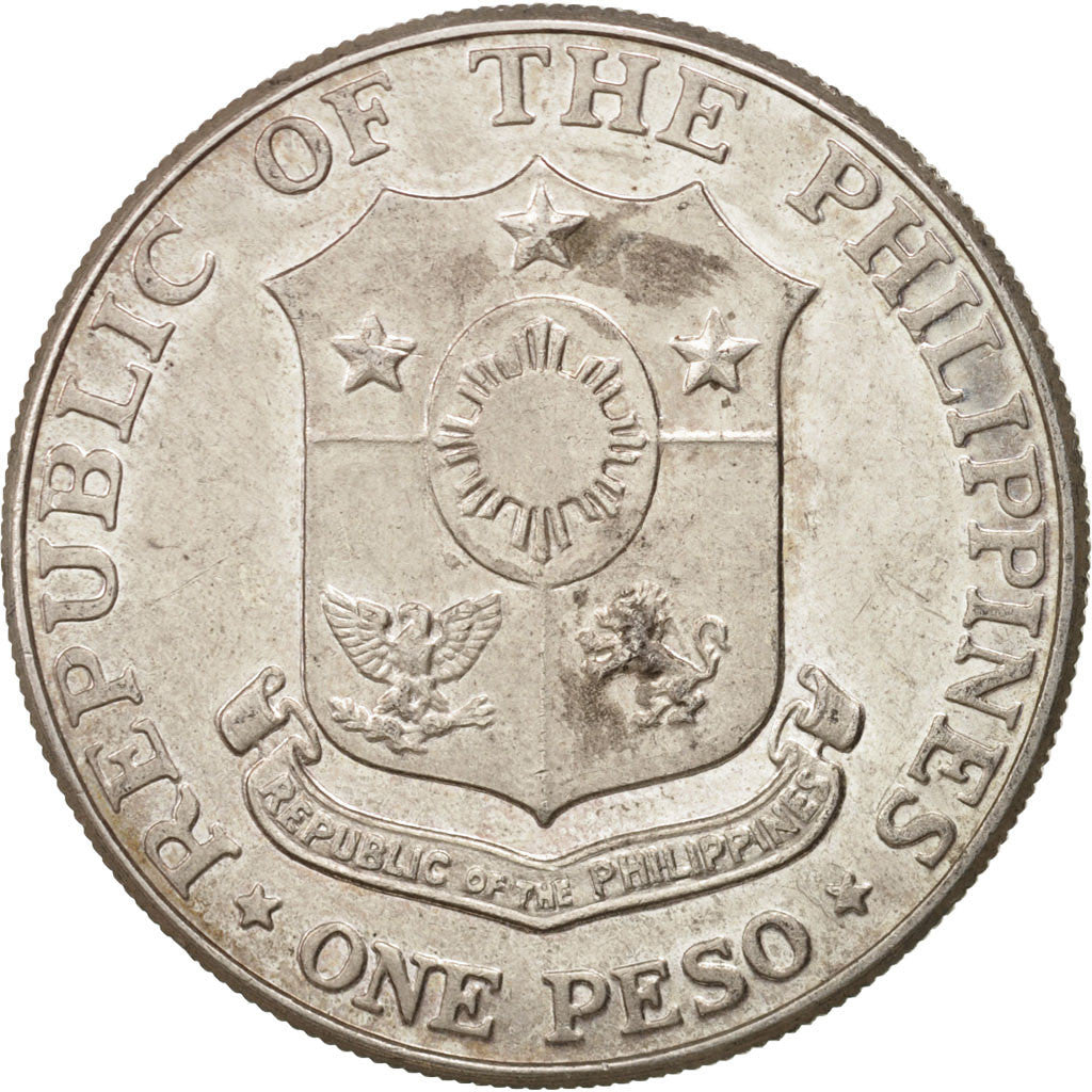 Filippine, Peso, 1967, SPL-, Argento, KM:195