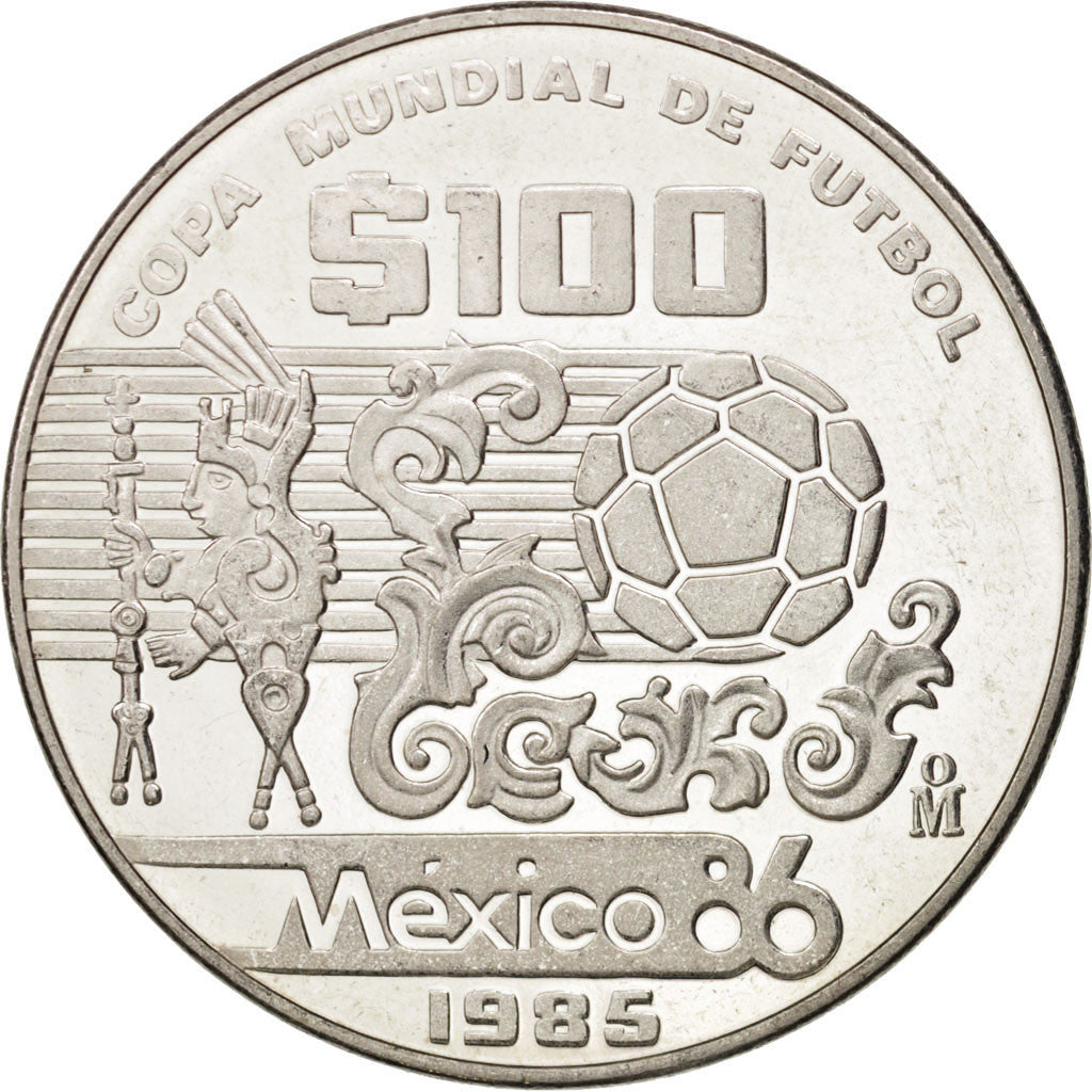 Mexico, 100 Pesos, 1985, Mexico City, MS(63), Silver, KM:499