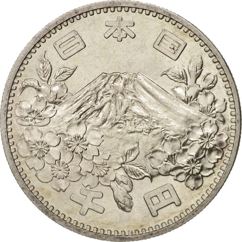 Japan, Hirohito, 1000 Yen, 1964, Tokyo, MS(60-62), Silver, KM:80