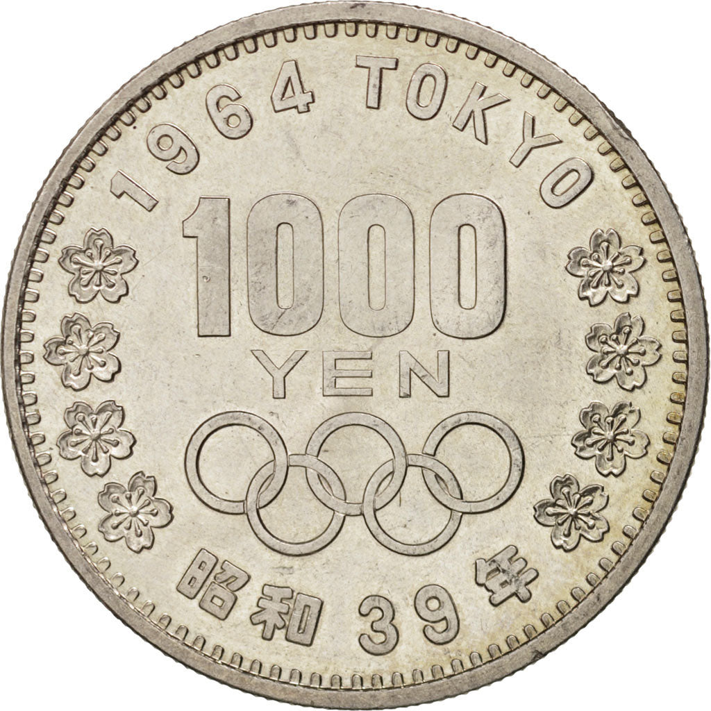 Japan, Hirohito, 1000 Yen, 1964, Tokyo, MS(60-62), Silver, KM:80