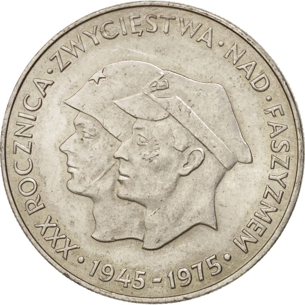 Poland, 200 Zlotych, 1975, Warsaw, AU(50-53), Silver, KM:79