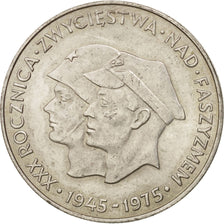 Poland, 200 Zlotych, 1975, Warsaw, AU(50-53), Silver, KM:79