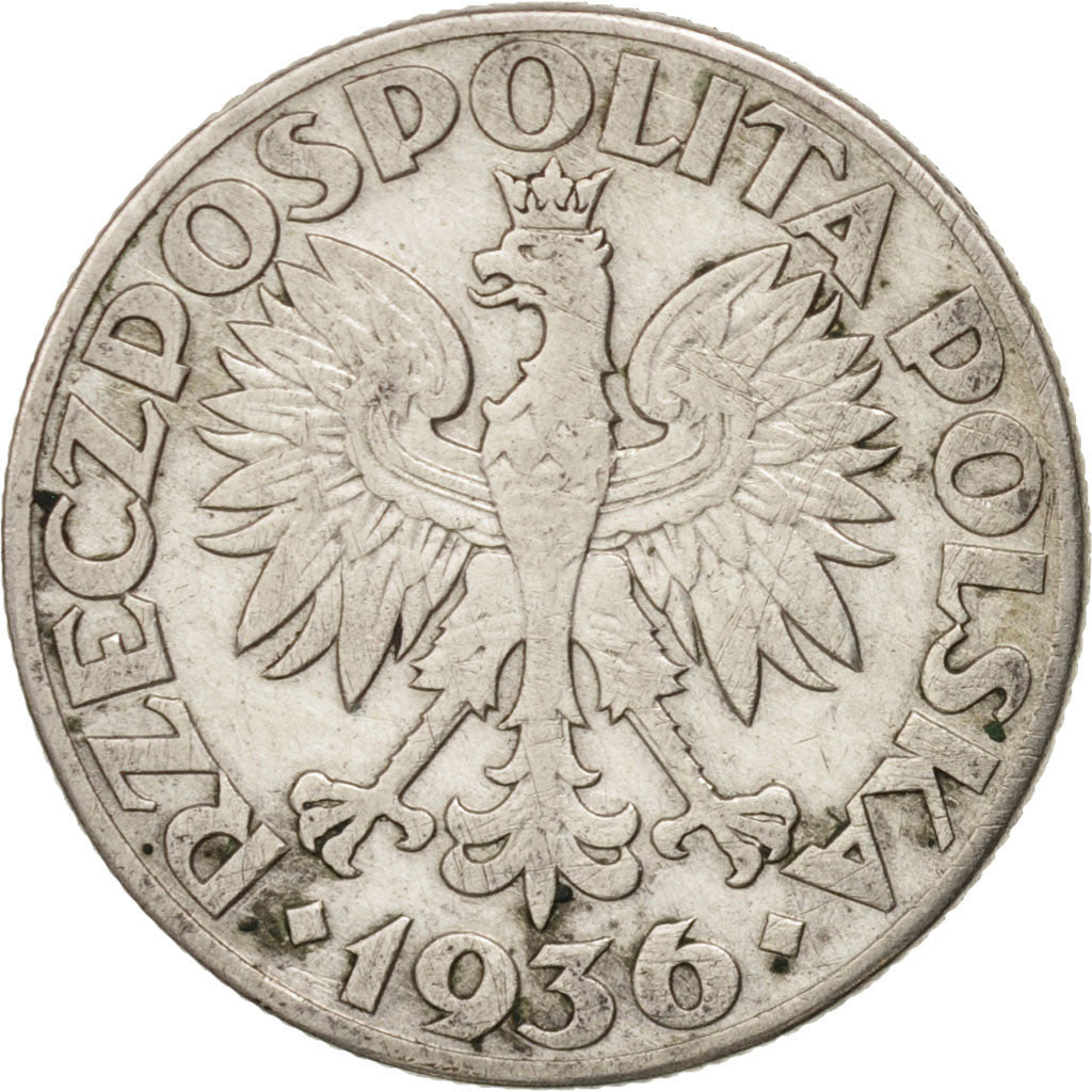 Poland, 2 Zlote, 1936, Warsaw, EF(40-45), Silver, KM:30