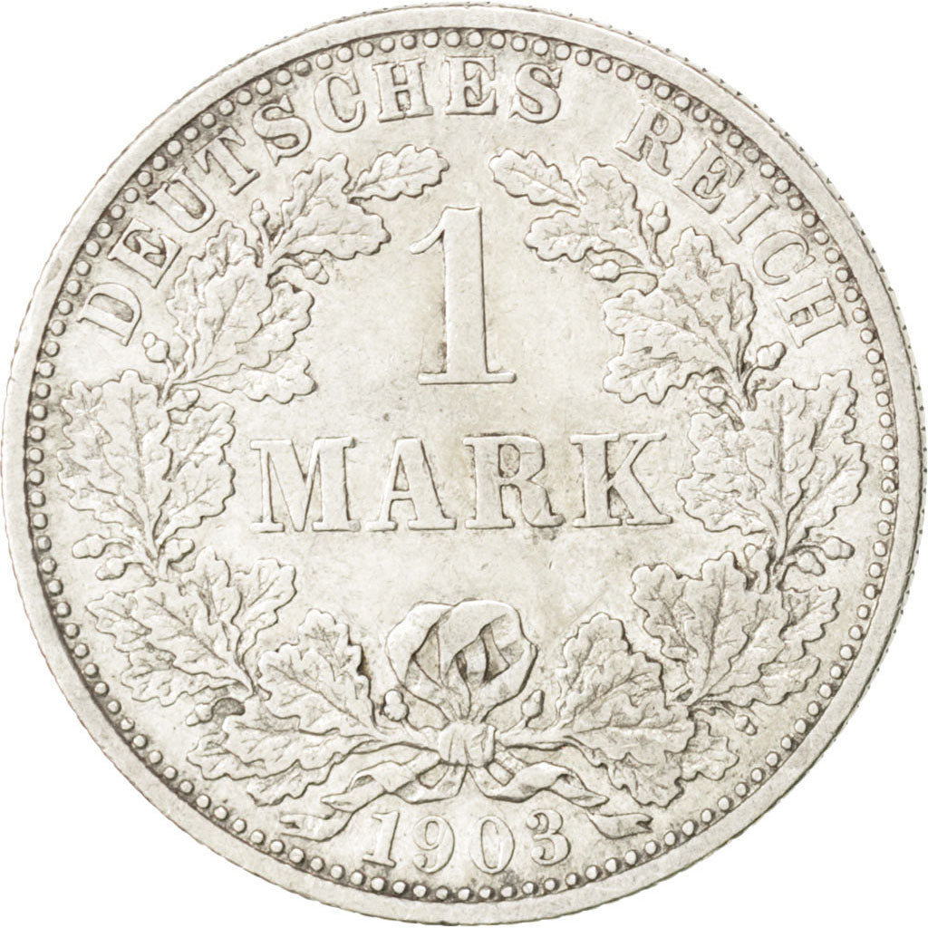 GERMANY - EMPIRE, Mark, 1903, Stuttgart, KM #14, AU(50-53), Silver, 24, 5.48