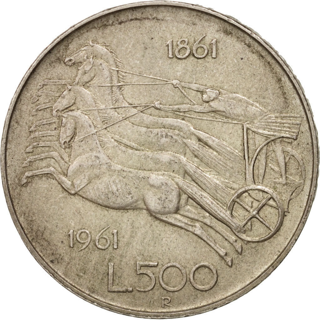 Coin, Italy, 500 Lire, 1961, Rome, MS(60-62), Silver, KM:99