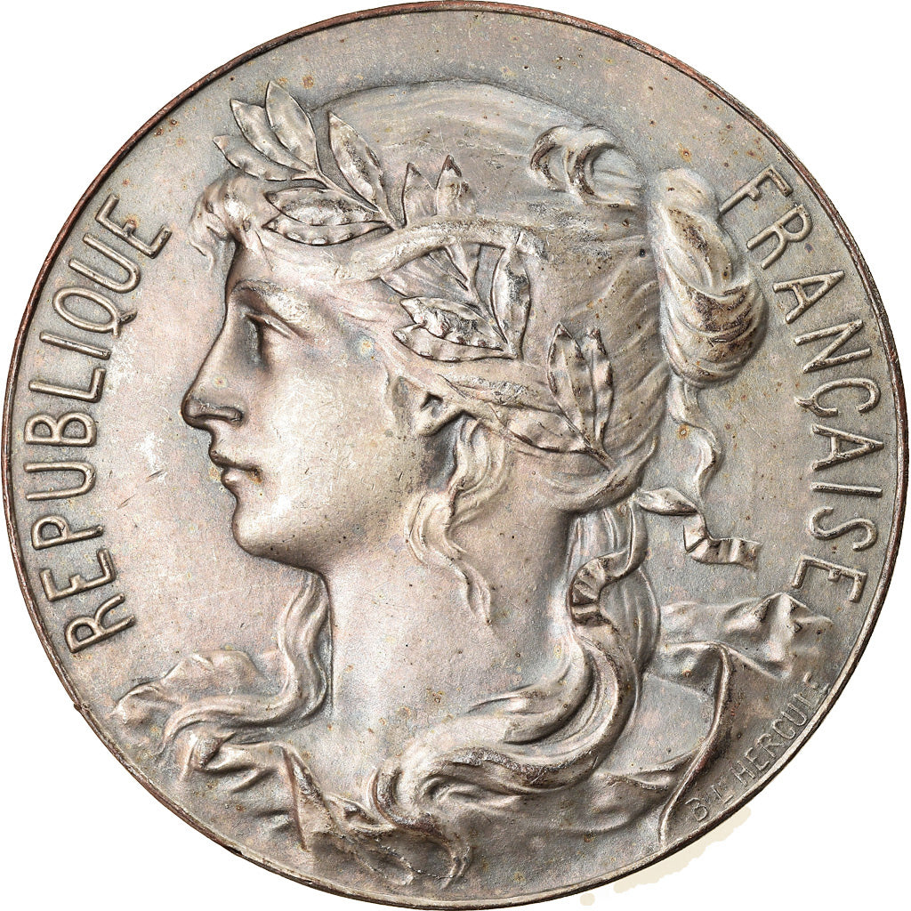 France, Medal, Exposition de Lyon, Arts & Culture, 1904, Hercule, AU(50-53)