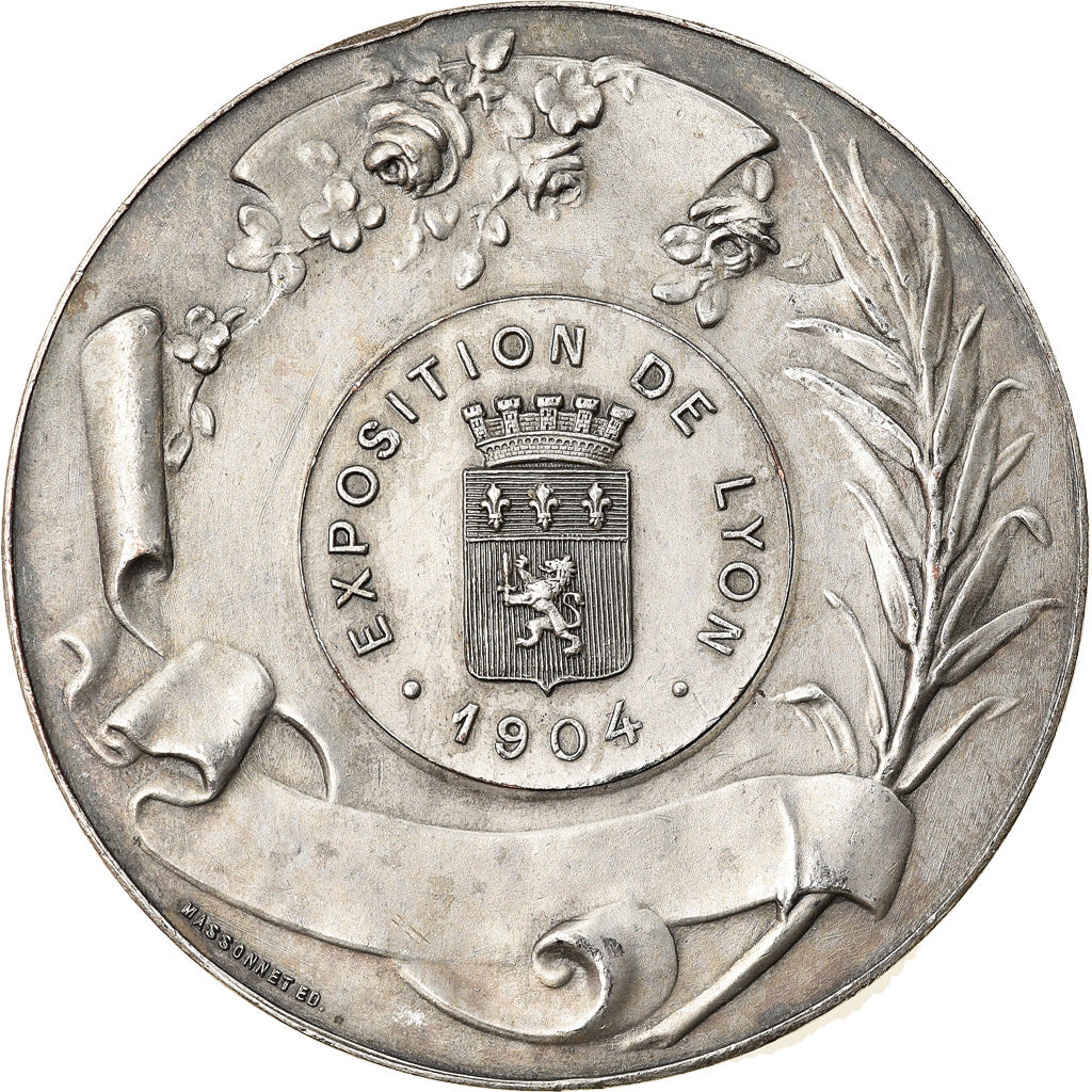 France, Medal, Exposition de Lyon, Arts & Culture, 1904, Hercule, AU(50-53)