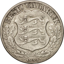 Estonia, 2 Krooni, 1930, BB+, Argento, KM:20