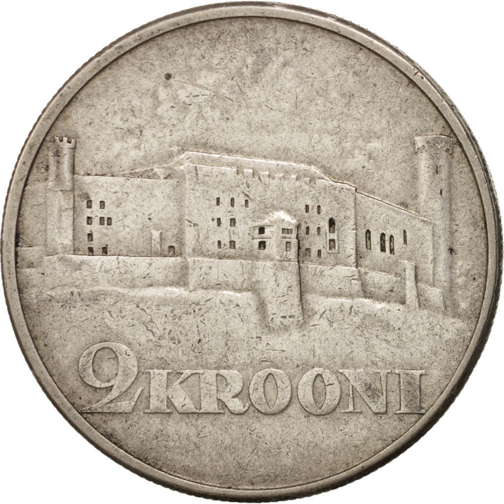 Estonia, 2 Krooni, 1930, BB+, Argento, KM:20