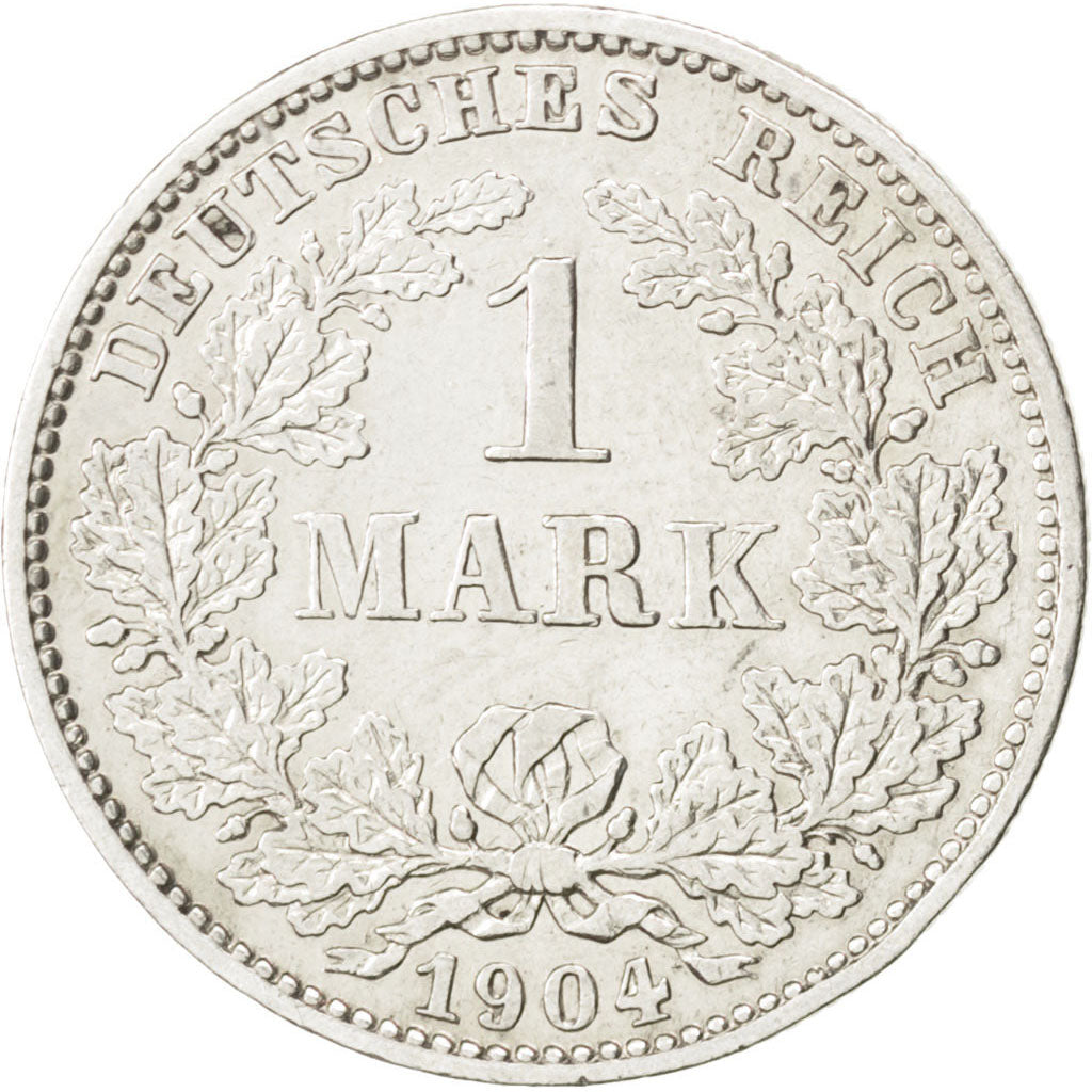Coin, GERMANY - EMPIRE, Wilhelm II, Mark, 1904, Muldenhütten, AU(50-53)
