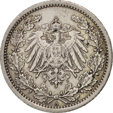 Coin, GERMANY - EMPIRE, 1/2 Mark, 1918, Berlin, MS(60-62), Silver, KM:17