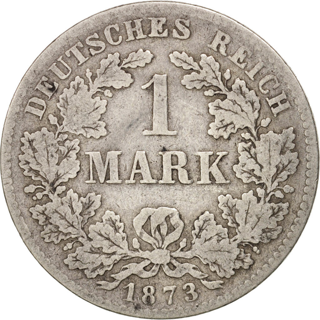 GERMANY - EMPIRE, Wilhelm I, Mark, 1873, Berlin, VF(30-35), Silver, KM:7