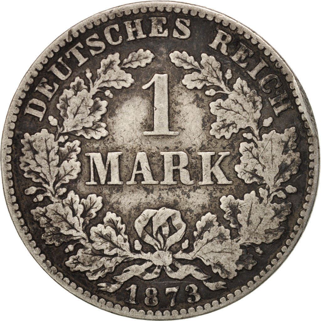 Moneda, ALEMANIA - IMPERIO, Wilhelm I, Mark, 1873, Munich, MBC, Plata, KM:7
