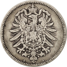 GERMANY - EMPIRE, Wilhelm I, Mark, 1874, Berlin, EF(40-45), Silver, KM:7
