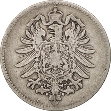 GERMANY - EMPIRE, Wilhelm I, Mark, 1875, Munich, EF(40-45), Silver, KM:7