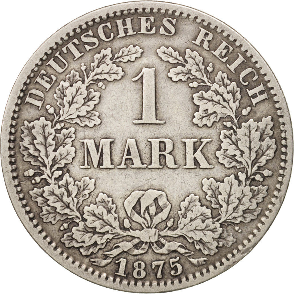 Coin, GERMANY - EMPIRE, Wilhelm I, Mark, 1875, Berlin, AU(55-58), Silver, KM:7