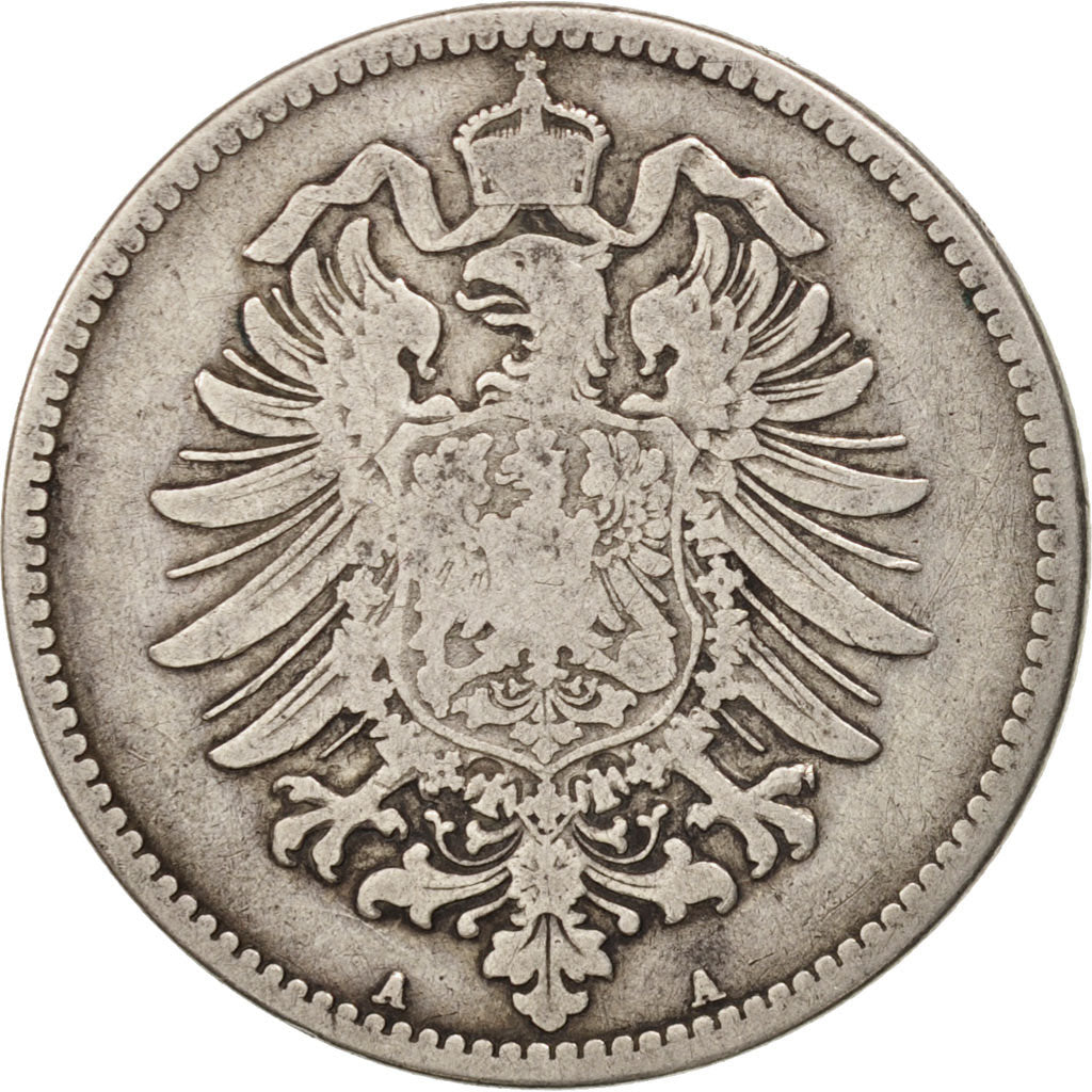 Coin, GERMANY - EMPIRE, Wilhelm I, Mark, 1876, Berlin, EF(40-45), Silver, KM:7