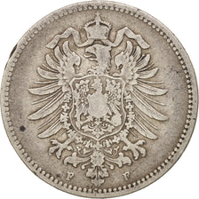 Coin, GERMANY - EMPIRE, Wilhelm I, Mark, 1881, Stuttgart, EF(40-45), Silver