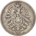 Coin, GERMANY - EMPIRE, Wilhelm I, Mark, 1881, Muldenhütten, AU(50-53), Silver