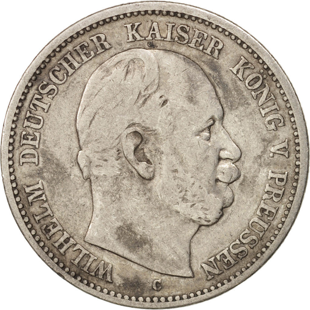 Coin, German States, PRUSSIA, Wilhelm I, 2 Mark, 1876, Cleves, EF(40-45)