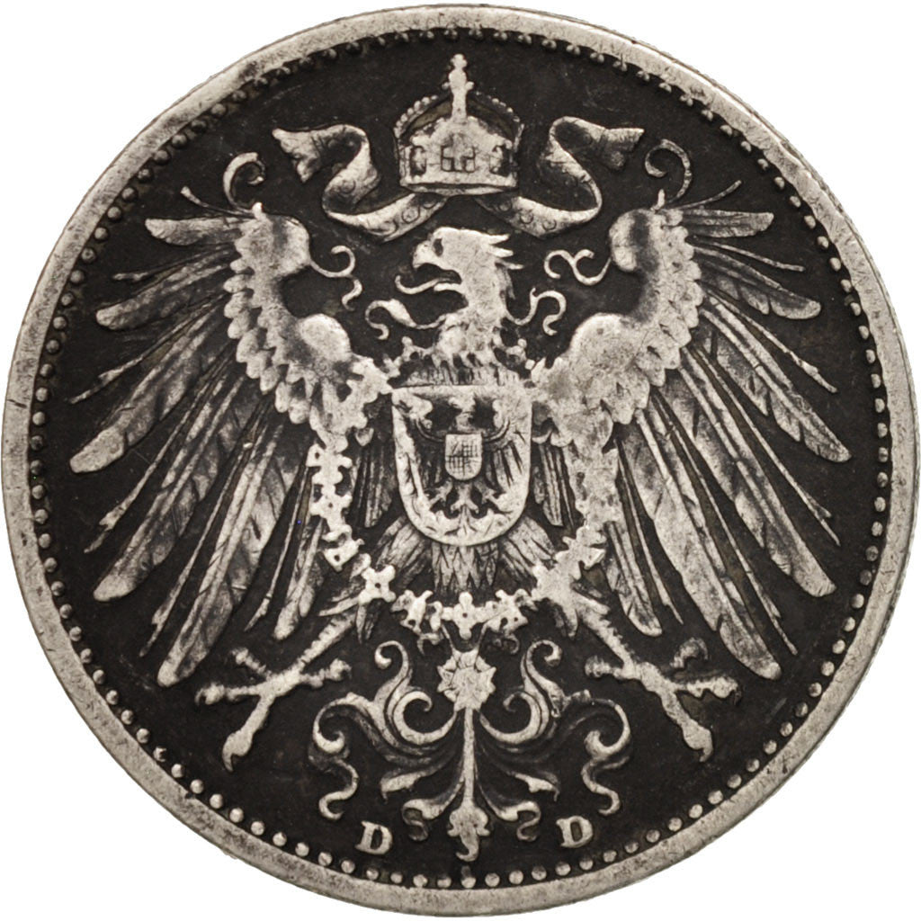 GERMANY - EMPIRE, Wilhelm II, Mark, 1901, Munich, EF(40-45), Silver, KM:14