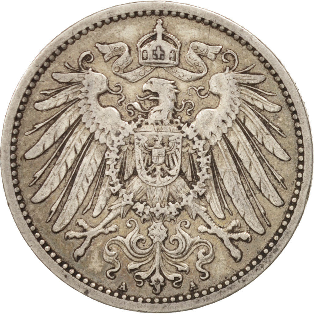Coin, GERMANY - EMPIRE, Wilhelm II, Mark, 1905, Berlin, AU(50-53), Silver, KM:14