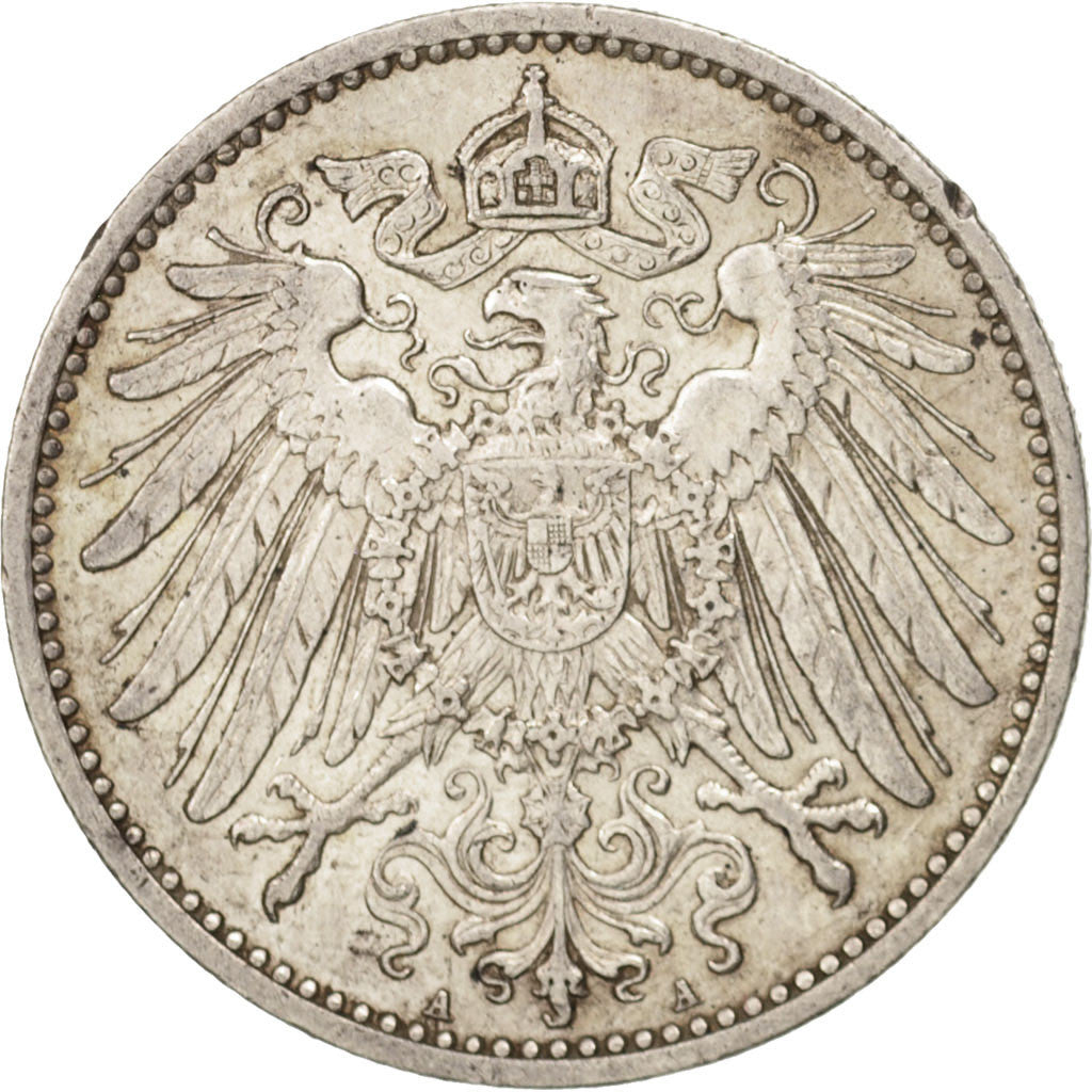Coin, GERMANY - EMPIRE, Wilhelm II, Mark, 1907, Berlin, AU(55-58), Silver, KM:14