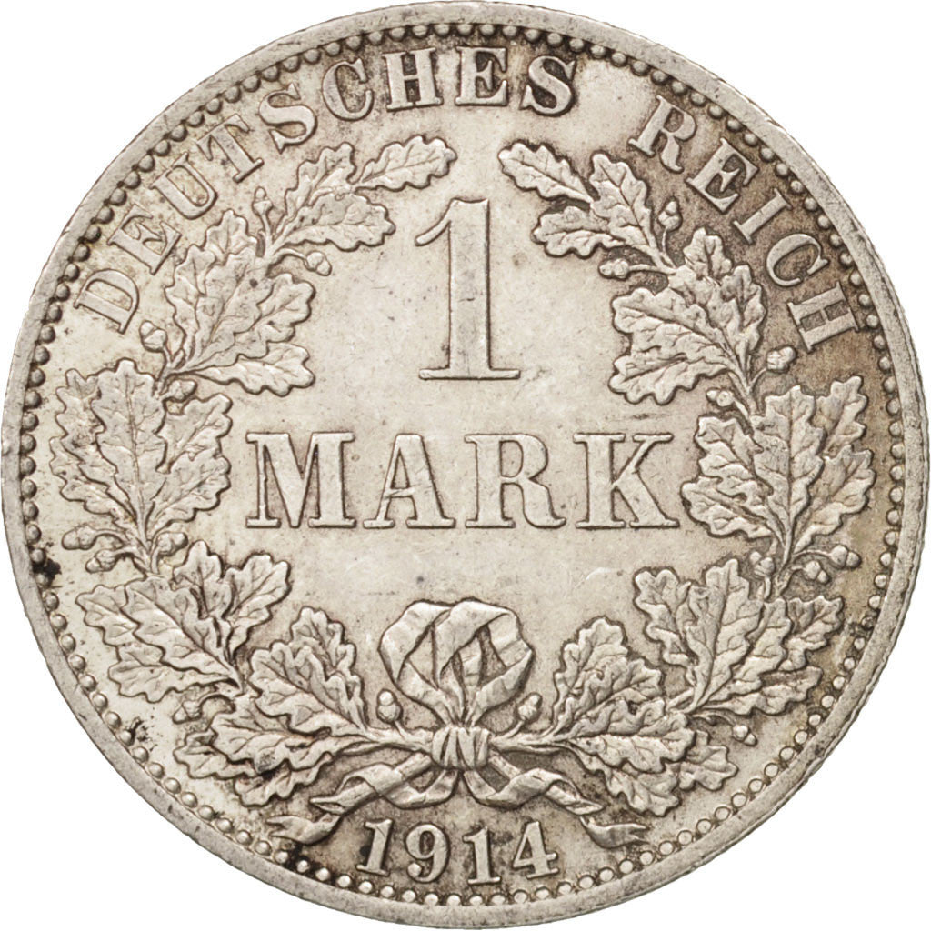 GERMANY - EMPIRE, Wilhelm II, Mark, 1914, Berlin, AU(55-58), Silver, KM:14